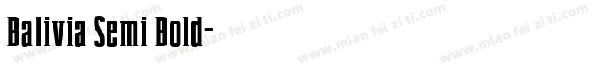 Balivia Semi Bold字体转换